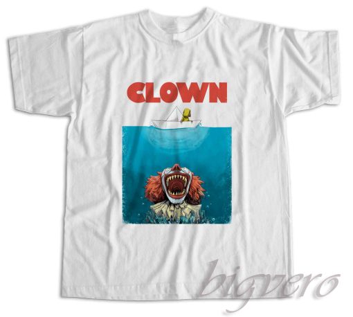 Jaws Clown Halloween Parody T-Shirt
